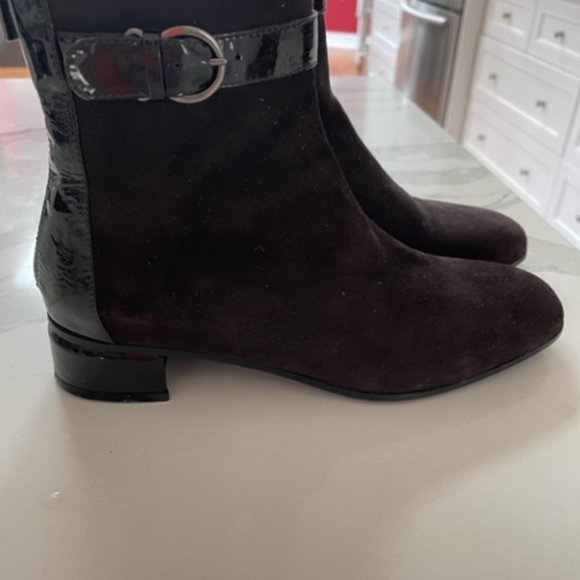Gorgeous Aquatalia fashion boots-suede and patent leather- size 10 - Picture 2 of 11